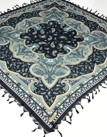 Sökme Boncuklu Lüx CottonTülbent - Yazma- 65804-15