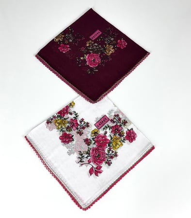 2'li Paket Oyalı % 100 Pamuk Tülbent 6805