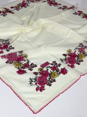 2'li Paket Oyalı % 100 Pamuk Tülbent 6805