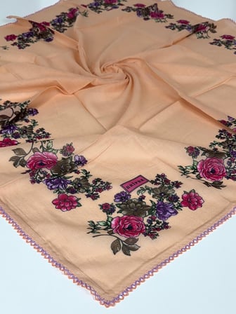 2'li Paket Oyalı % 100 Pamuk Tülbent 6805