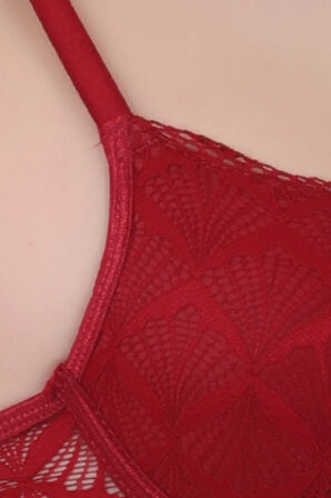 Kadın Sütyen Light B Cup - Balenli Dolgulu Dantelli