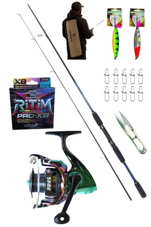 Powerex Prospin 240cm 10-30gr Balza Titan 4000 Metal Kafa Spin Olta Seti