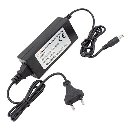 PM-14311 16 VOLT - 3 AMPER 5.5*2.5 MM UÇLU PLASTİK KASA SANTRAL ADAPTÖRÜ (MASAÜSTÜ)