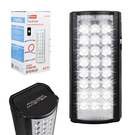 PM-23800 24 LEDLİ TELEFON ŞARJ EDEBİLEN IŞILDAK (6V4A AKÜLÜ * POWERBANK ÖZELLİKLİ)