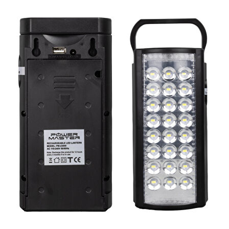 PM-23800 24 LEDLİ TELEFON ŞARJ EDEBİLEN IŞILDAK (6V4A AKÜLÜ * POWERBANK ÖZELLİKLİ)