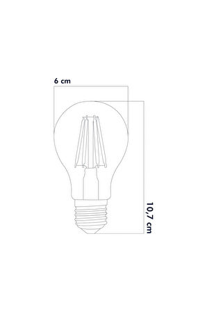 Led Rustik Ampul E27 6w 3000k Gün Işığı 5'li