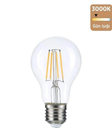 Led Rustik Ampul E27 6w 3000k Gün Işığı 5'li