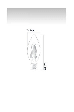 10 Adet Gün Işığı Renk Mum Düz Buji Led Ampul E14 Duy (İNCE DUY)