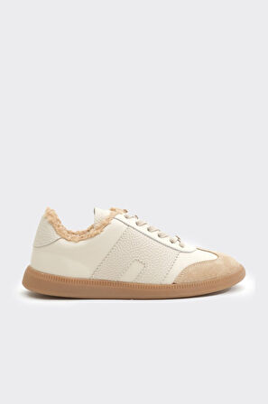 Hakiki Deri Comfort Taban Kürklü Kadın Sneaker