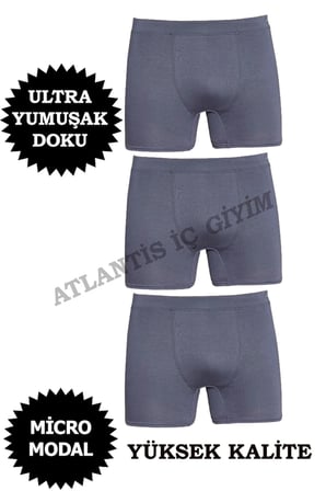 ERKEK MICRO MODAL YÜKSEK KALİTE BOXER 3'LÜ PAKET