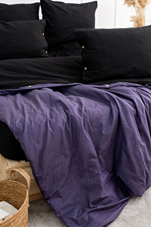 Tek Kişilik %100 Pamuk Ranforce Nevresim Takımı – 160x220 cm Gri Lastiksiz Çarşaflı