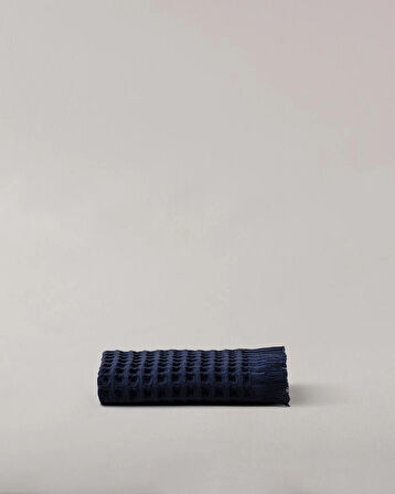 3’lü Lacivert Pamuklu Havlu Seti – 30x45, 50x90, 80x160 cm – Lüks ve Emici