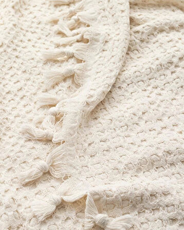 Mulette Tek Kişilik Yatak Örtüsü - Beyaz 160x230 cm