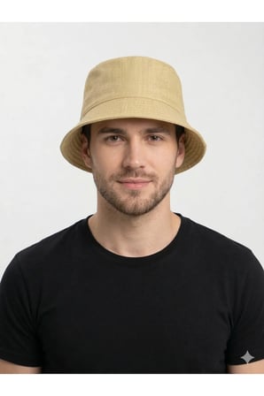 YAZLIK BUCKET MODEL PAMUKLU GABARDİN KUMAŞ KOVA ŞAPKA