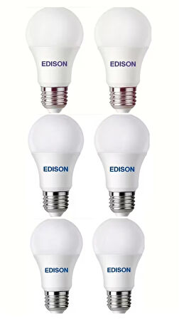 Led Ampul Beyaz Renk 9 Watt Tasarruflu 6lı Paket Ampül