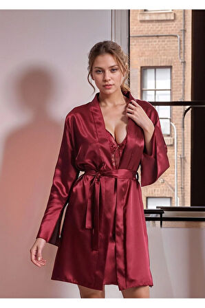 Kadın 6 Parça Gecelik & Sabahlık & Pijama Takımı Hediyelik ve Çeyizlik Set LA.L01.I1.SS011