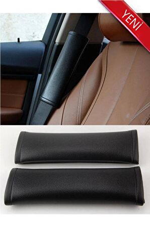Renault Clio 3 2012 için yastık ve kemer kılıfı - siyah deri - set