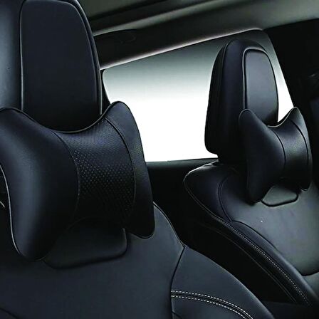 Renault Fluence 2009 için yastık ve kemer kılıfı - siyah deri - set