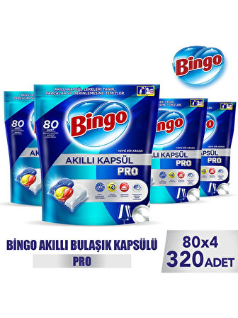 Bingo Akıllı Kapsül Pro Bulaşık Makinesi Deterjanı Tableti 320 Adet