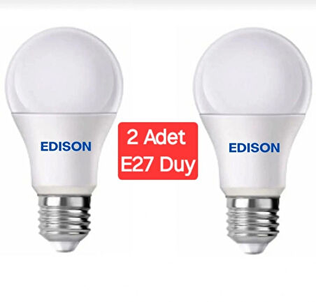 Led Ampul Beyaz Renk 9 Watt Tasarruflu 2li Paket