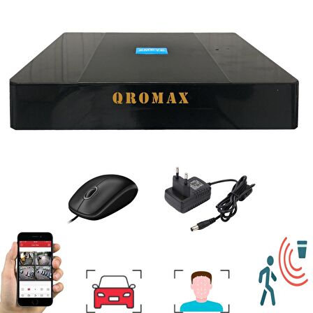 Qromax 5 Kameralı Set - Yapay Zeka Özellikli Gece Renkli Gösteren 5 MP SONY Lensli 8 Warm Ledli FULLHD Güvenlik Kamerası Seti 908W-9008