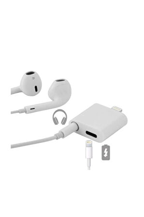 Iphone Ipad Lightning Uyumlu Kulaklık Ve Şarj Çevirici Dönüştürücü Çoğaltıcı Kablo 6 7 8 X Xs Xs 