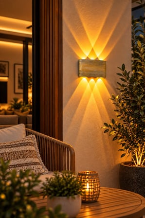 Ahşap Desenli Pilli LED Aplik 9V 10W 700 Lümen Amber Işık Çift Yönlü Kablosuz Dekoratif Duvar Lambası Salon Yatak Odası Koridor Antre TV Ünitesi Duvar Aydınlatma
