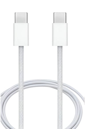 60W Destekli İphone Samsung Xiaomi Uyumlu Type C To Type C Hızlı Şarj Kablosu Beyaz 1 Metre