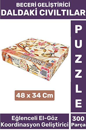 Premium Eğlenceli El Göz Koordinasyon Beceri Geliştirici Çocuk 300 Parça PUZZLE DALDAKİ CIVILTILAR