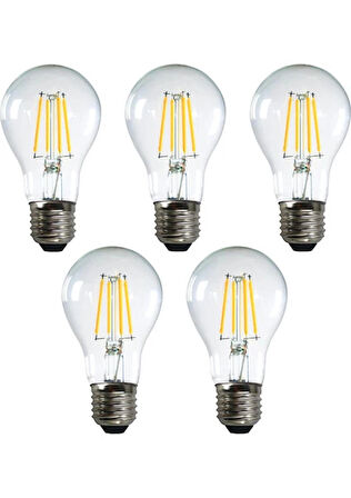  5 adet 3200K Gün Işığı 4 W A60 Led Ampul ( Dimmer Özellikli)