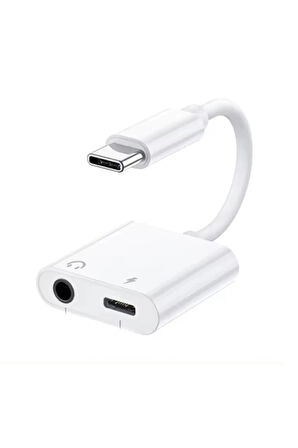 Type-c To 3.5mm Jack Kulaklık Ve Şarj Kablosu Çoğaltıcı Usb C Ses Aux Kablosu