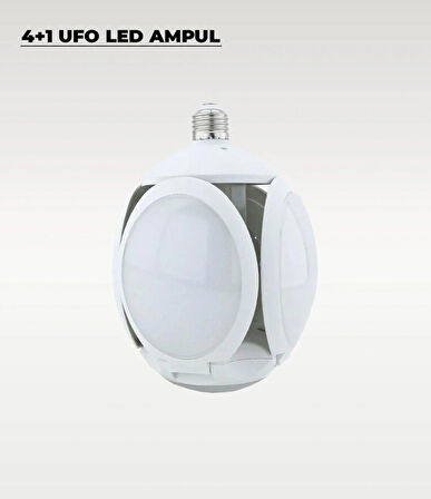  60W Basketbol UFO 4+1 Kanatlı Led Ampul 6500K Beyaz Işık