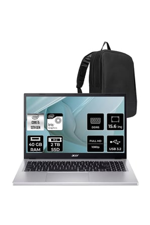 Aspire Go Core i5-1334U 40GB RAM 2TB SSD 15.6" FHD 60Hz FreeDos Dizüstü Bilgisayar AG15-71P