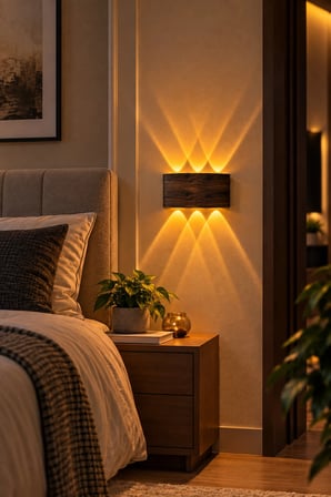 Kahverengi Ahşap Desenli Pilli LED Aplik Amber Işık 10W 700 Lümen 9V Pil ile Çalışan Dekoratif Duvar Lambası Salon Yatak Odası Koridor TV Ünitesi Antre Kafe Otel Modern Duvar Aydınlatması