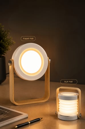 LED Kamp Lambası Şarjlı Kamp Feneri El Feneri 3 Kademeli Taşınabilir Kamp Işığı