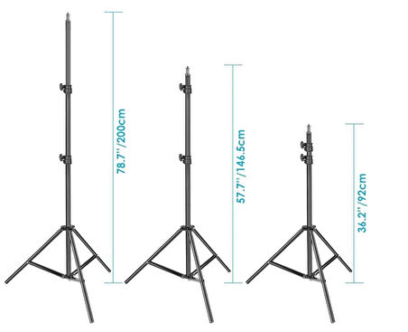 210cm Profesyonel Fotoğraf Makinesi Flash Tripodu- Kamera Tripodu - Projektör Tripodu 1/4'' Vida