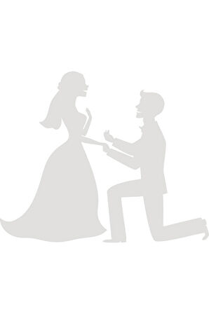 Evlenme Teklifi Araba Sticker Yapıştırması Beyaz Renk 20CM