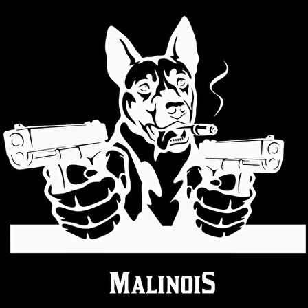 Komik Ateş eden Köpek Sticker Yapıştırması 15cm