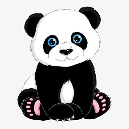 Sevimli Panda Araba Arka Cam Sticker Etiket Yapıştırma 17cm