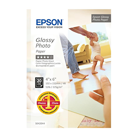 Epson 10X15 Parlak Fotoğraf Kağıdı 225gr/m² 20 Yaprak S042044