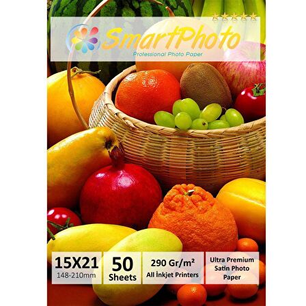 Smart Photo 15X21 Mat (Satin) 290 Gr/m² 50 Adet/1Paket Profesyonel Fotoğraf Kağıdı