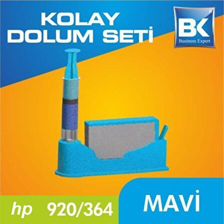 Hp 920/364/564/655 Uyumlu Mavi Kartuş Dolum Seti