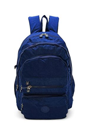 Klinkır Kumaş Lise Ortaokul Sırt Çantası Çok Cepli 571 Collection Goril Anahtarlık Hediyeli!