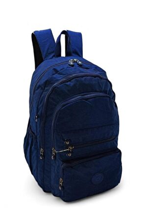 Klinkır Kumaş Lise Ortaokul Sırt Çantası Çok Cepli 571 Collection Goril Anahtarlık Hediyeli!