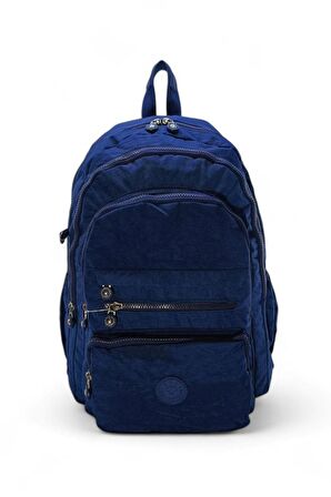 Klinkır Kumaş Lise Ortaokul Sırt Çantası Çok Cepli 571 Collection Goril Anahtarlık Hediyeli!