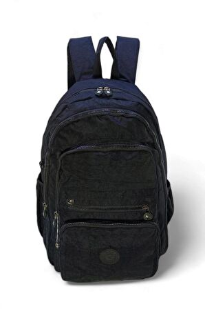 Klinkır Kumaş Lise Ortaokul Sırt Çantası Çok Cepli 571 Collection Goril Anahtarlık Hediyeli!