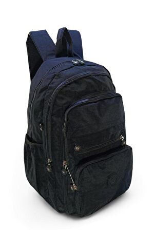 Klinkır Kumaş Lise Ortaokul Sırt Çantası Çok Cepli 571 Collection Goril Anahtarlık Hediyeli!