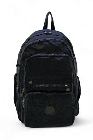 Klinkır Kumaş Lise Ortaokul Sırt Çantası Çok Cepli 571 Collection Goril Anahtarlık Hediyeli!