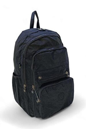 Klinkır Kumaş Lise Ortaokul Sırt Çantası Çok Cepli 571 Collection Goril Anahtarlık Hediyeli!