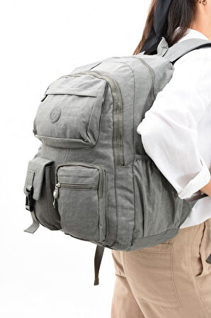 571 Collection Klinkır Sırt Çantası Çok Cepli 45*30 Cm Büyük Boy Lise Üniversite Çantası